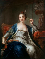 Portret van Mademoiselle Salle in 1737