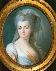 Portret van gesluierde vrouw