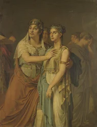 The actresses Joanna Cornelia Ziesenis-Wattier and Geertruida Jacoba Grevelink-Hilverdink