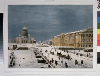 De Sint-Isaac kathedraal en het Senaatsplein in Sint-Petersburg