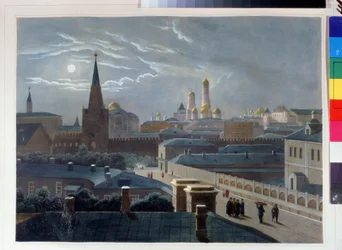 Uitzicht op het Kremlin van Moskou