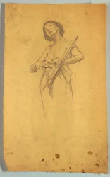 Studie van Staande Vrouwelijke Figuur
