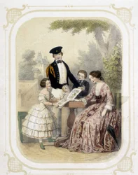 Familie rond een prentenboek - in 