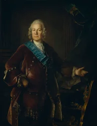 Portret van graaf Alexey Petrovich Bestuzhev-Ryumin 1693-1766, 1757