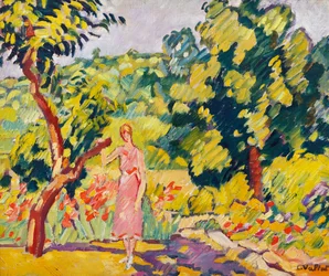 In de Tuin van de Kunstenaar in Choisel, ca. 1935