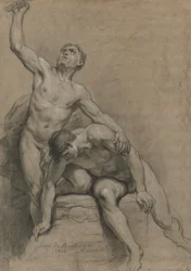 Twee mannelijke naakten, 1710