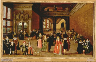 Bal tijdens het bewind van koning Henri IV ... (schilderij op doek)
