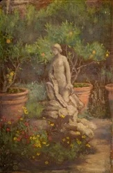 Fontein in een tuin, Cairate, Lombardije, 1875-1877