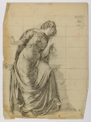 Zonder titel (Gedrapeerde vrouwelijke figuur)