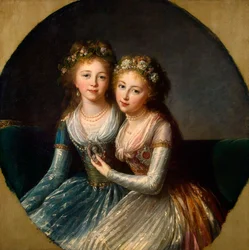 Portret van de dochters van keizer Paul I, 1796