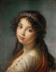 Portret van de dochter van de kunstenaar Jeanne-Lucie-Louise, dite Julie, 1792.