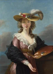 Zelfportret met een strohoed