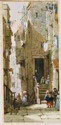 Straatscène in Edinburgh