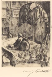 Interieur met vloerlamp, 1916