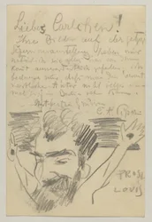 Lovis Corinth aan Carl Strathmann: Ansichtkaart, Poststempel 16 januari 1903