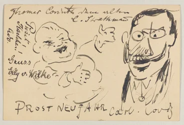 Lovis Corinth aan Carl Strathmann: Postkaart, Poststempel 27 december 1904