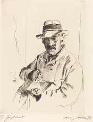 Zelfportret in een Strohoed