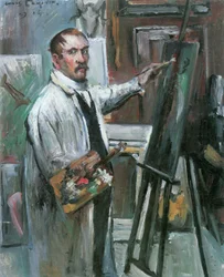 Zelfportret in het atelier