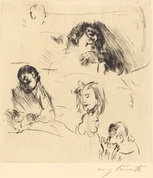 Verschiedene Bilnisstudien Portretschetsen, 1920