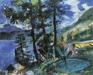 Walchensee met fontein