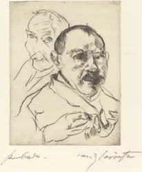 Zwei Männliche Studienköpfe, 1915