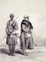 Een Zemindar en een Puthan, 1844