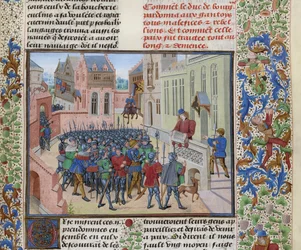 Jean de Heyle leest in Gent een brief van Filips II de Stoute, ca. 1470-1475