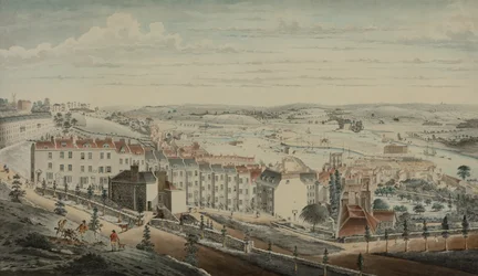 Uitzicht op Granby Hill, Clifton, vanuit het westen