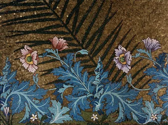 Detail van het mozaïek van Pasteur