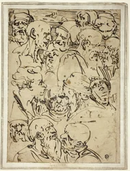 Schetsen van hoofden