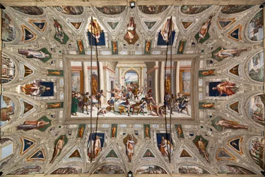 Het verhaal van Odysseus (de terugkeer), plafond van Salone Cambiaso