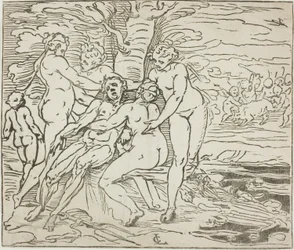 Venus rouwt om de dood van Adonis