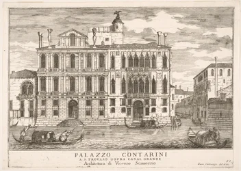 Plaat 85: Uitzicht op het Contarini Paleis in Campo San Trovaso, Venetië, uit De gebouwen