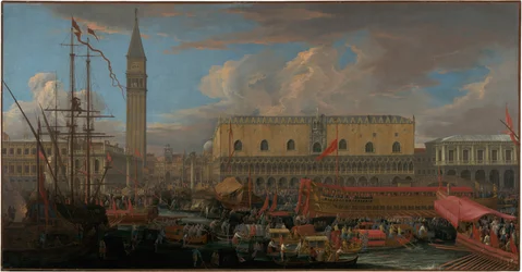 De Bucintoro Vertrekt uit het Bacino di San Marco