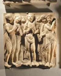 Laudate Eum in cymbalis bene sonantibus (Salmo 150, Laudate Dominum), paneel met putti en engelen die cymbal spelen