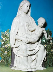 Madonna in de rozentuin, ca. 1450-55