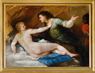 Lucretia en Sextus Tarquinius (schilderij op doek)