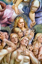 Uitverkorenen, uit Laatste Oordeel fresco cyclus