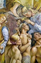 Uitverkorenen, uit Laatste Oordeel fresco cyclus