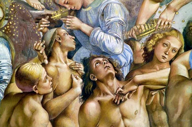 Uitverkorenen, uit Laatste Oordeel fresco cyclus