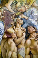 Uitverkorenen, uit Laatste Oordeel fresco cyclus