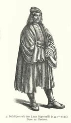 Zelfportret van Italiaanse Renaissance kunstenaar Luca Signorelli