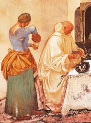 Verhalen van Sint Benedictus, fresco, Klooster van Sint Benedictus, Abdij van Monte Oliveto Maggiore