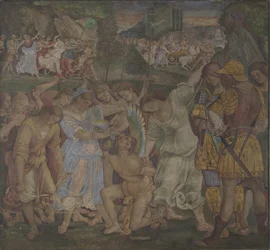 De Triomf van Kuisheid: Liefde Ontwapend en Gebonden Fresco