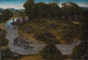 Het Hert Jagen van de Keurvorst Frederik de Wijze (1463-1525) van Saksen