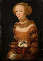 Deens: Portret van een jonge vrouw. Prinses Emilie van Saksen  Portret van een jonge vrouw. Prinses Emilia van Saksen