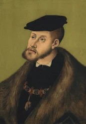 Duits: Bildnis Kaiser Karls V. Portret van keizer Karel V