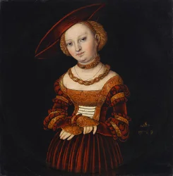 Duits: Bildnis einer Dame Portret van een dame

























"