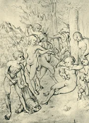 Satyrs en nimfen, 1520-1530