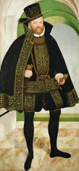 Portret van Augustus, keurvorst van Saksen 1526-1586, ca. 1570